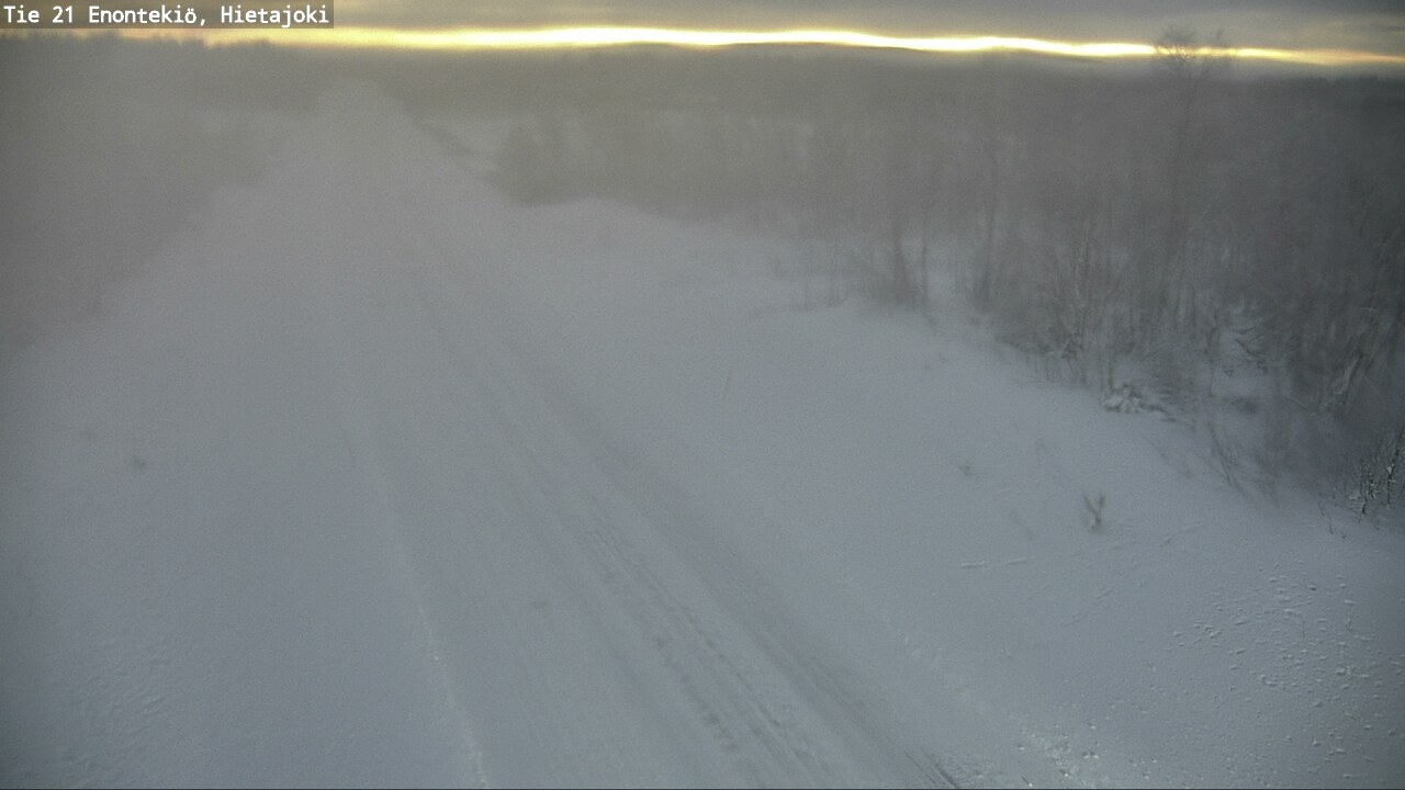 Weather Camera Image Väg 21 Enontekis, Hietajoki, Enontekiö, Lappi