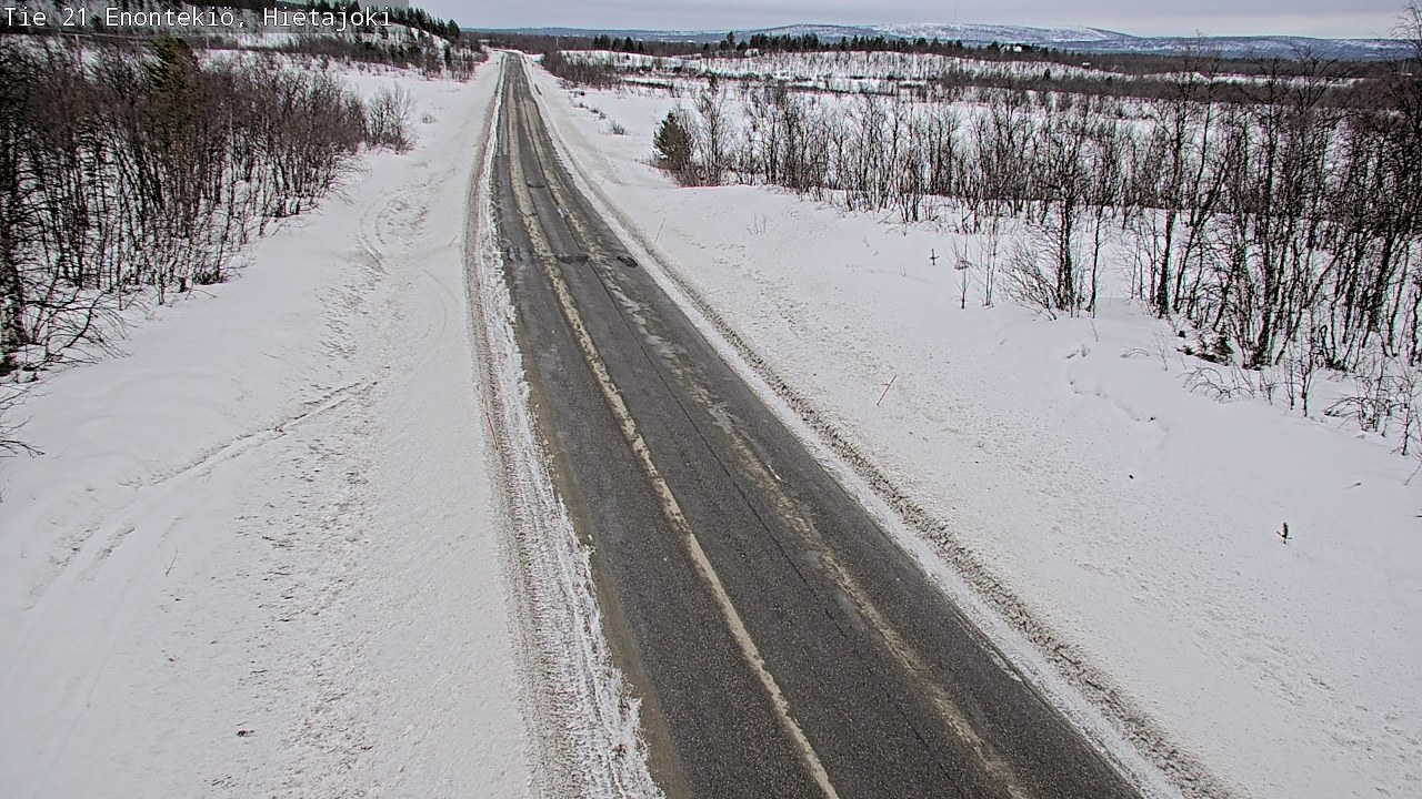 Weather Camera Image Road 21 Enontekiö, Hietajoki, Enontekiö, Lappi