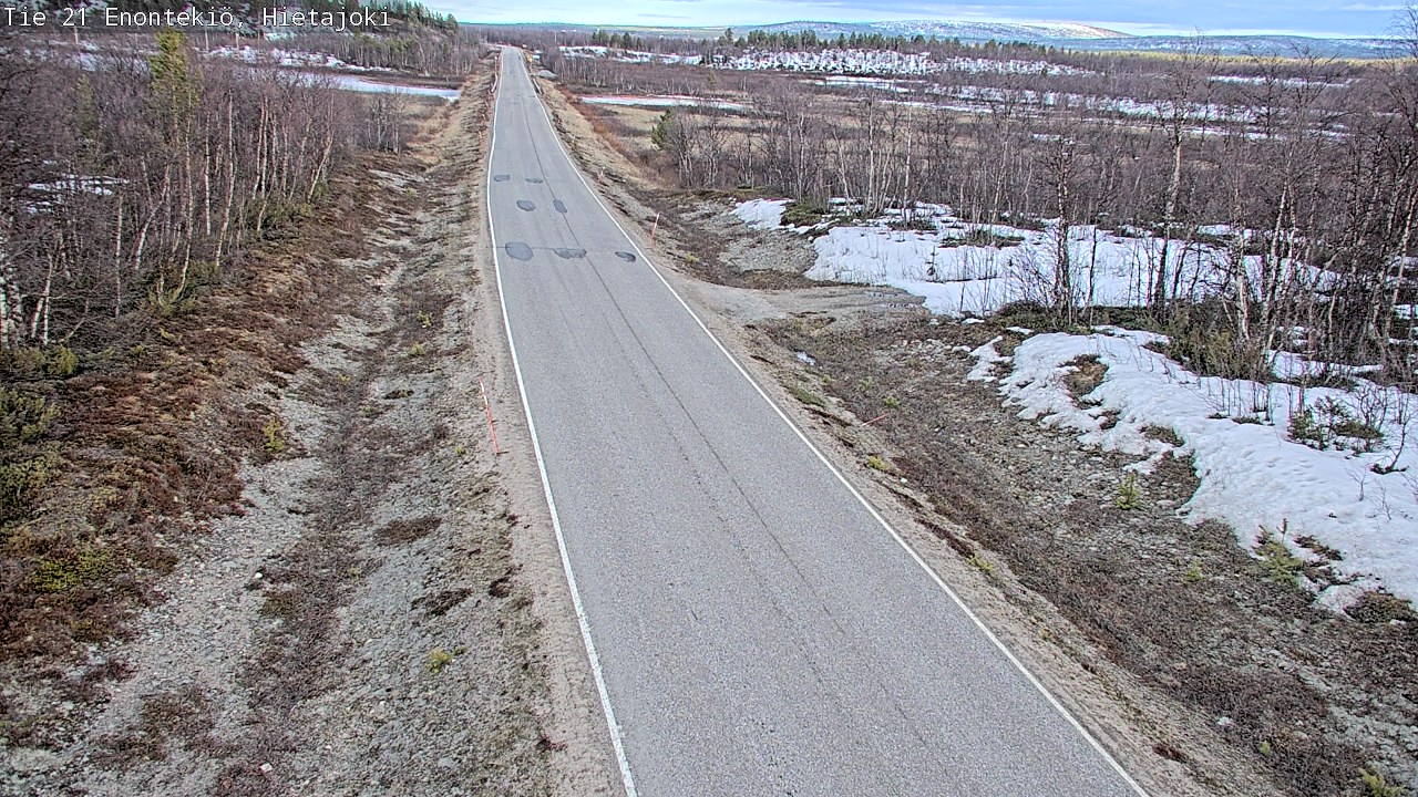 Weather Camera Image Väg 21 Enontekis, Hietajoki, Enontekiö, Lappi