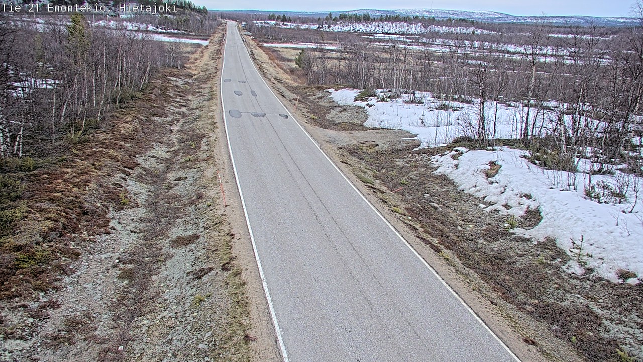 Weather Camera Image Väg 21 Enontekis, Hietajoki, Enontekiö, Lappi