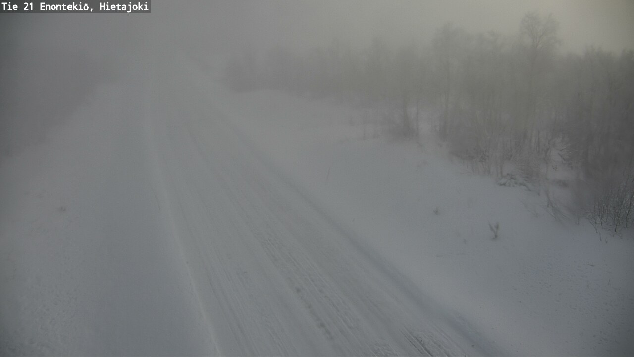 Weather Camera Image Road 21 Enontekiö, Hietajoki, Enontekiö, Lappi