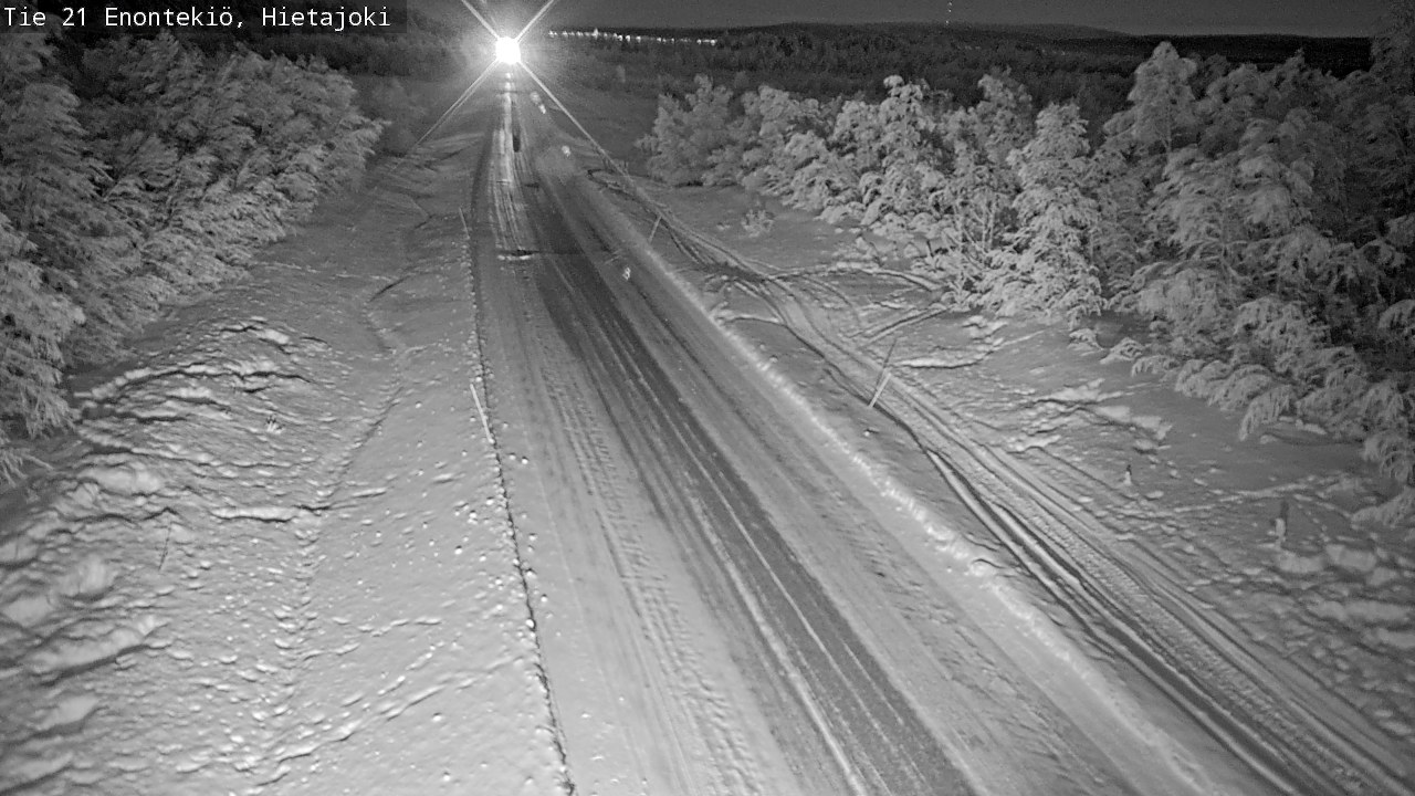 Weather Camera Image Road 21 Enontekiö, Hietajoki, Enontekiö, Lappi