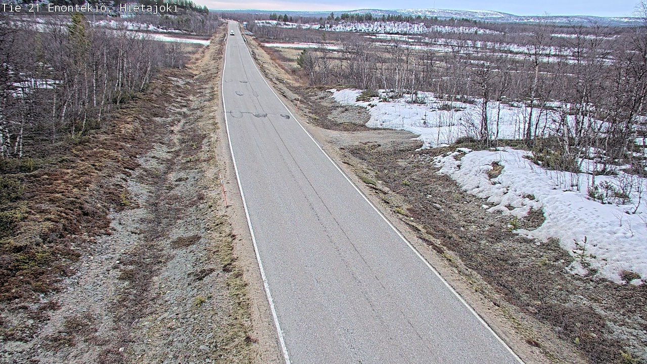 Weather Camera Image Väg 21 Enontekis, Hietajoki, Enontekiö, Lappi