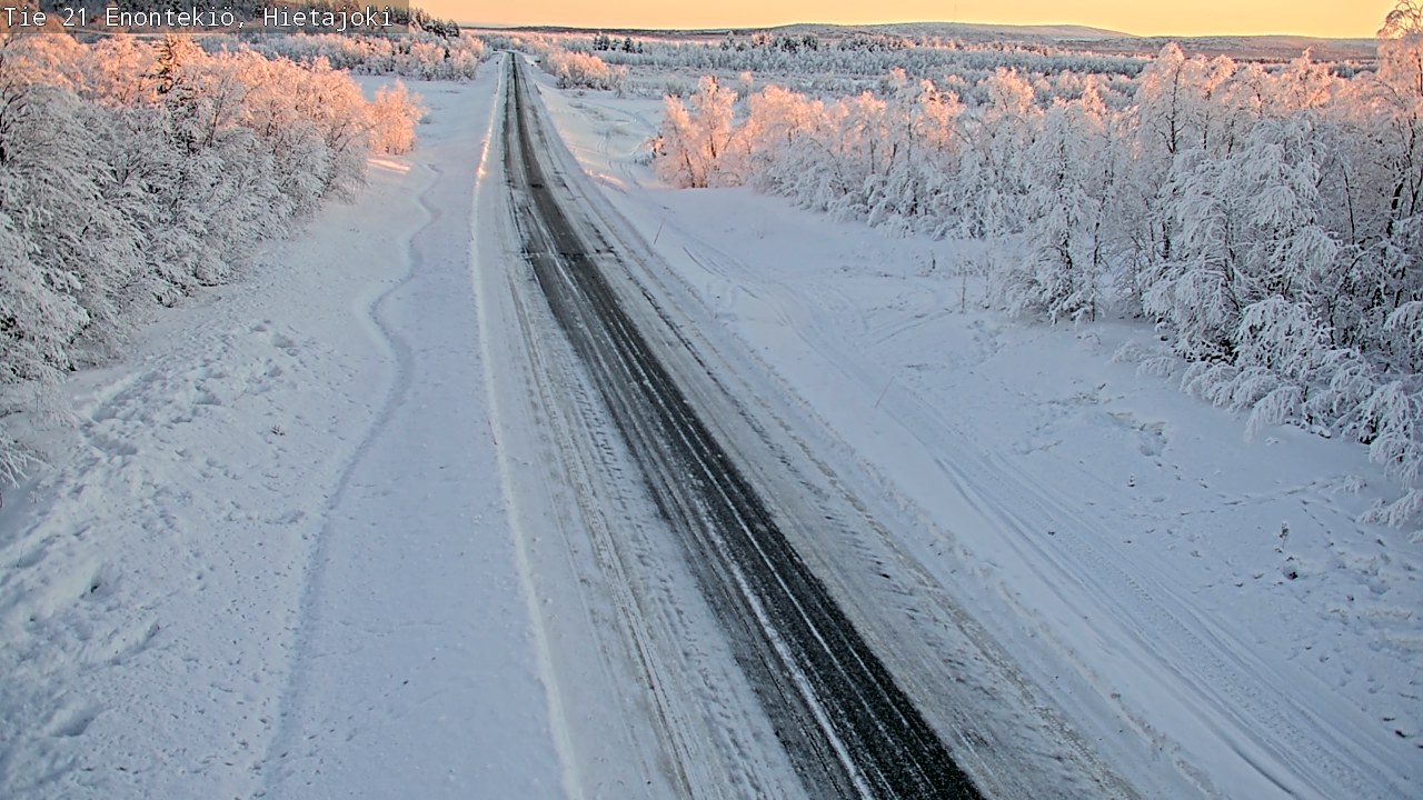 Weather Camera Image Road 21 Enontekiö, Hietajoki, Enontekiö, Lappi