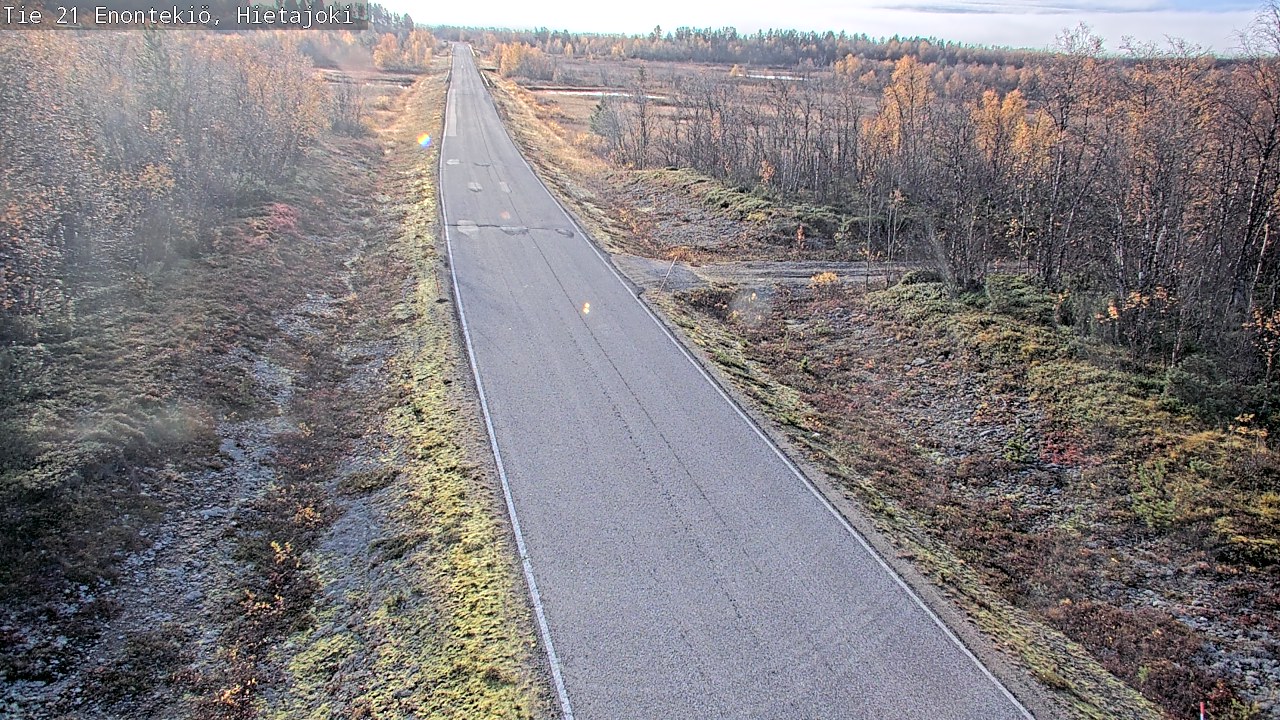 Weather Camera Image Road 21 Enontekiö, Hietajoki, Enontekiö, Lappi