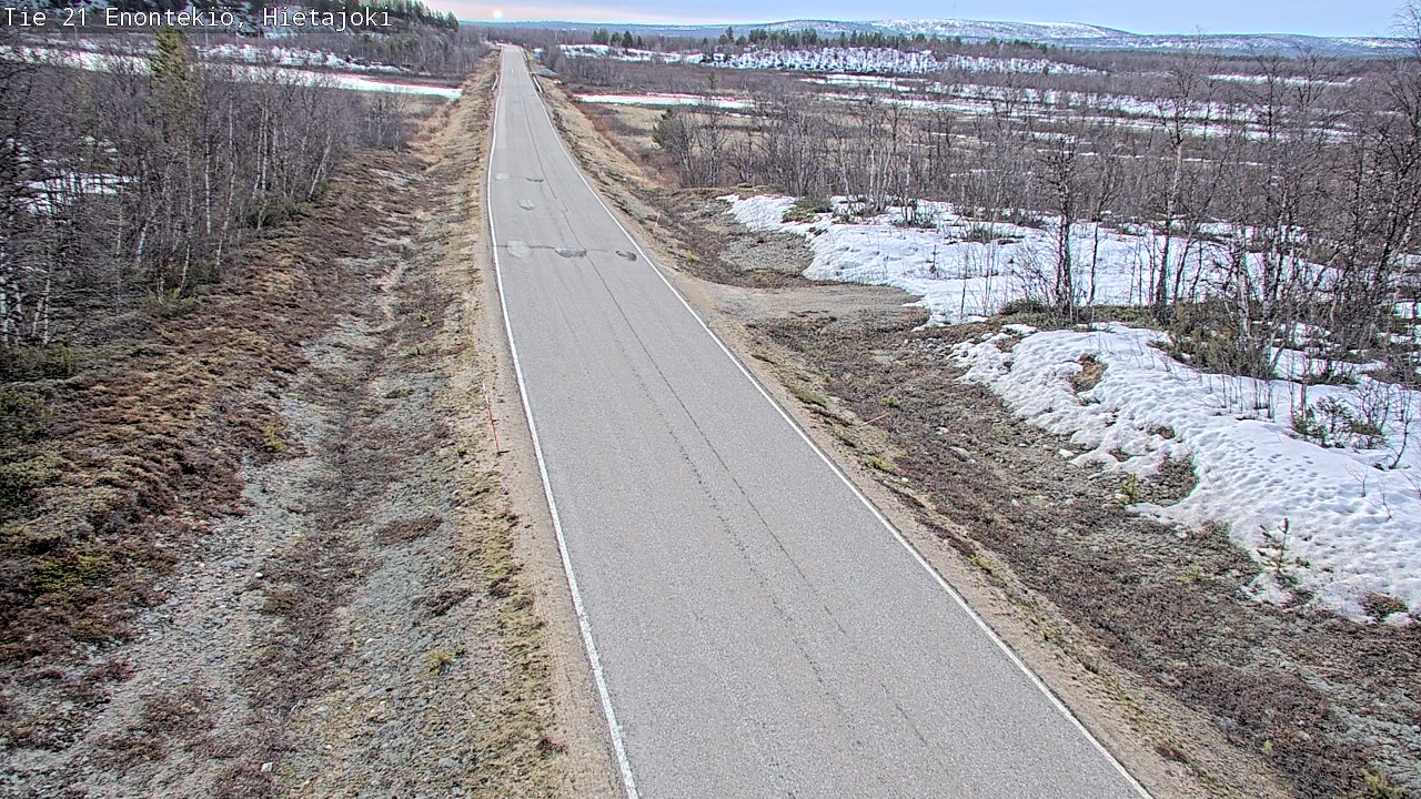 Weather Camera Image Väg 21 Enontekis, Hietajoki, Enontekiö, Lappi