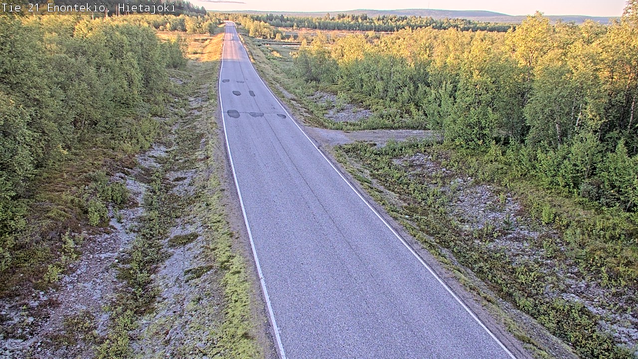 Weather Camera Image Väg 21 Enontekis, Hietajoki, Enontekiö, Lappi