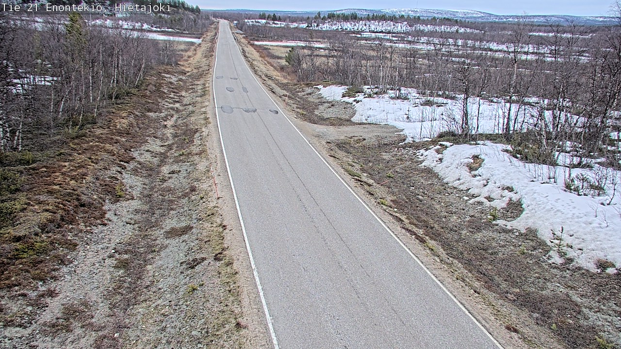 Weather Camera Image Väg 21 Enontekis, Hietajoki, Enontekiö, Lappi