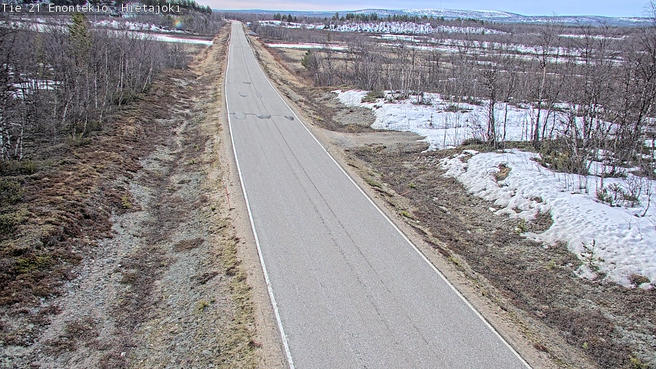 Weather Camera Image Väg 21 Enontekis, Hietajoki, Enontekiö, Lappi