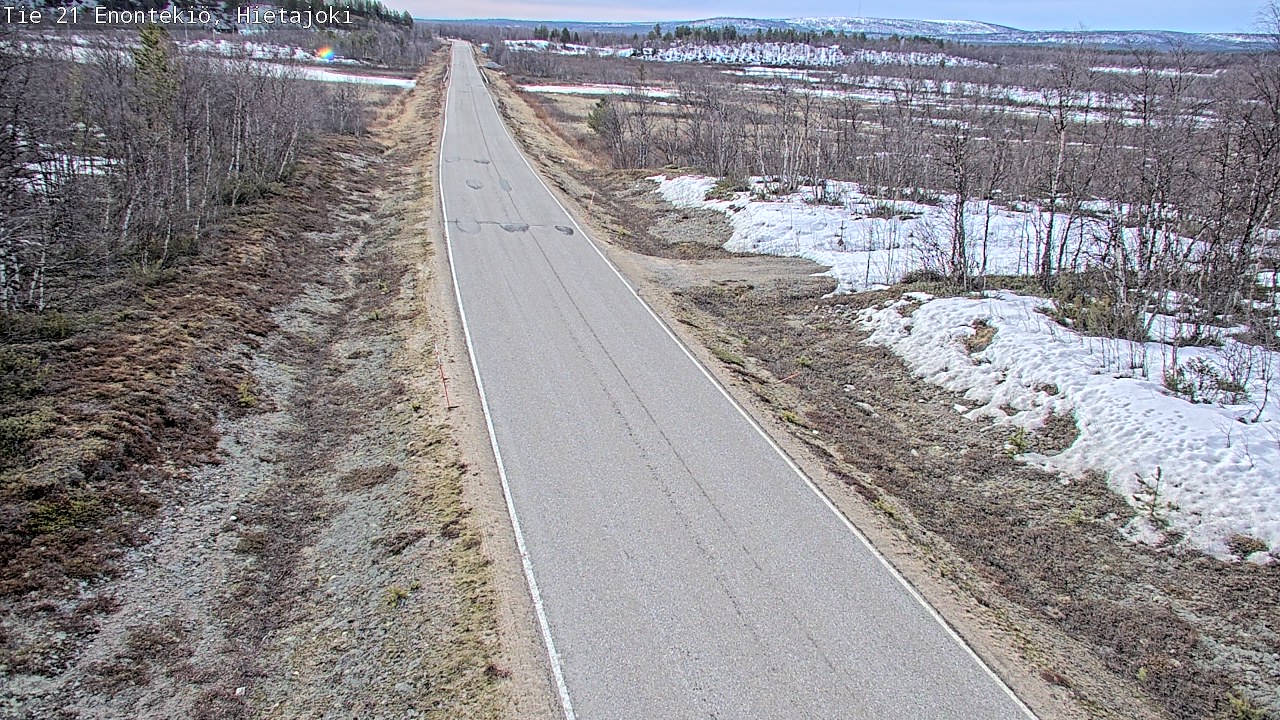 Weather Camera Image Väg 21 Enontekis, Hietajoki, Enontekiö, Lappi