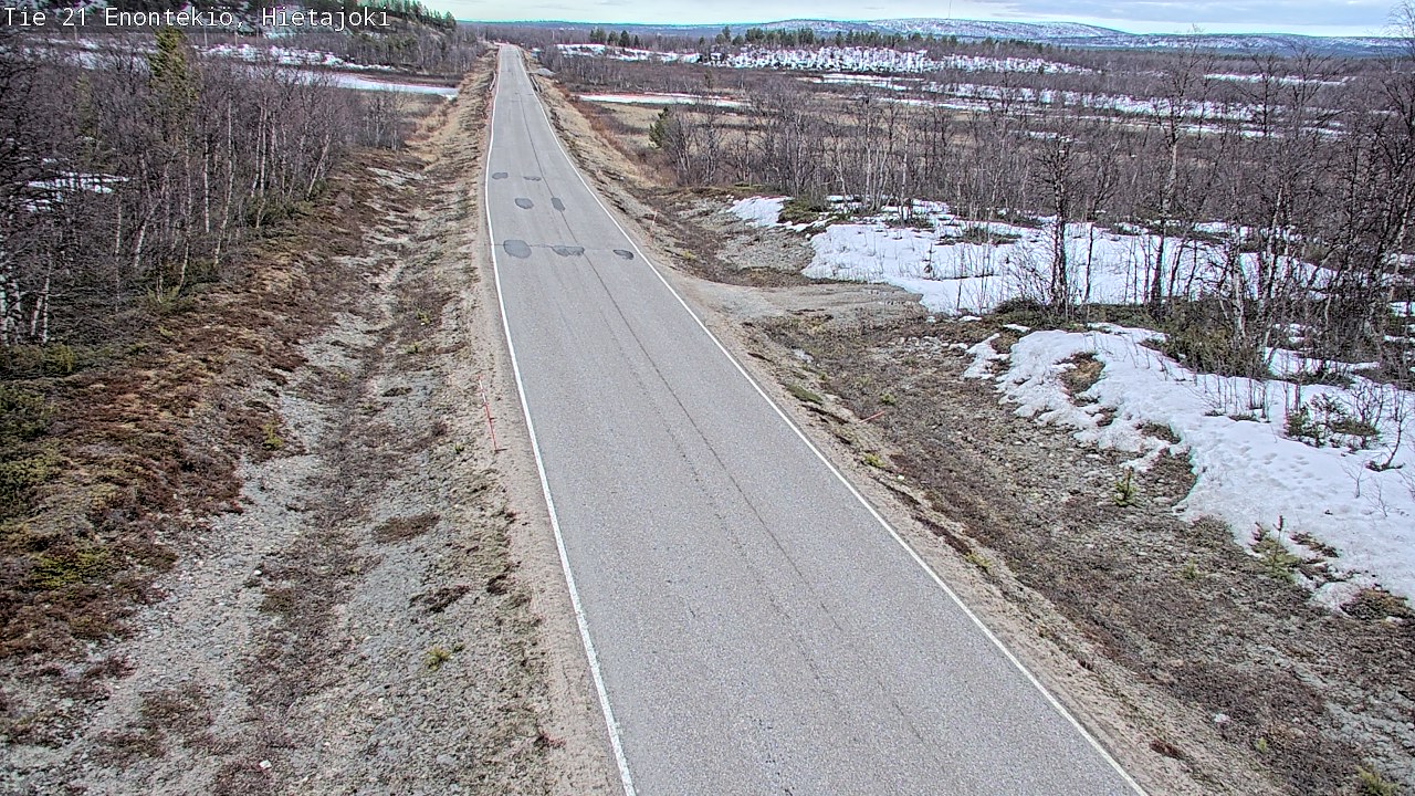 Weather Camera Image Väg 21 Enontekis, Hietajoki, Enontekiö, Lappi