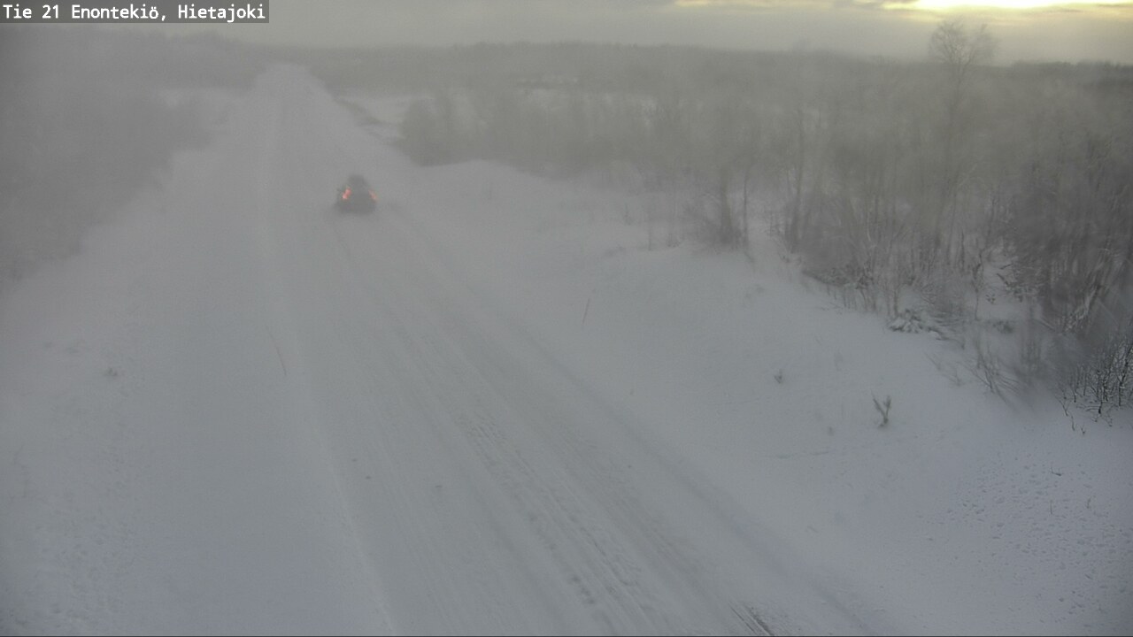 Weather Camera Image Road 21 Enontekiö, Hietajoki, Enontekiö, Lappi