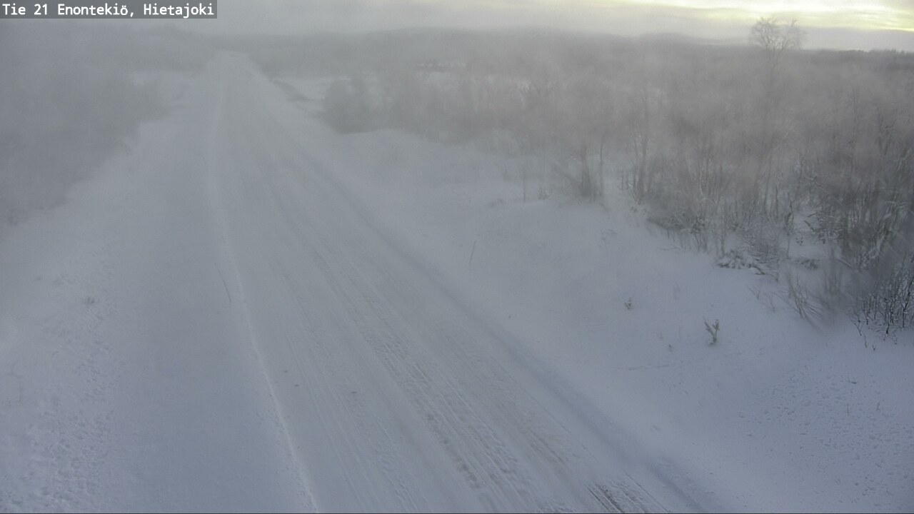 Weather Camera Image Road 21 Enontekiö, Hietajoki, Enontekiö, Lappi