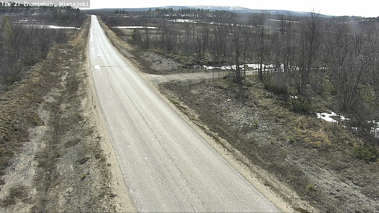 Weather Camera Image Road 21 Enontekiö, Hietajoki, Enontekiö, Lappi