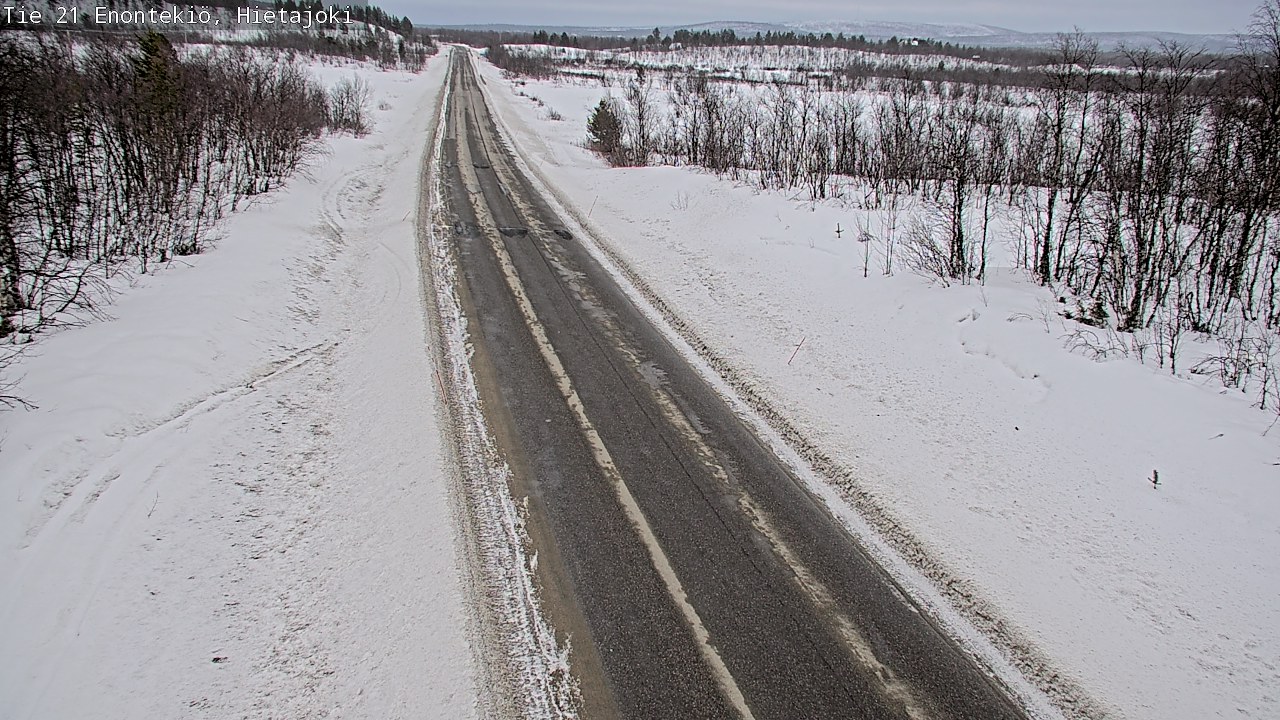 Weather Camera Image Road 21 Enontekiö, Hietajoki, Enontekiö, Lappi