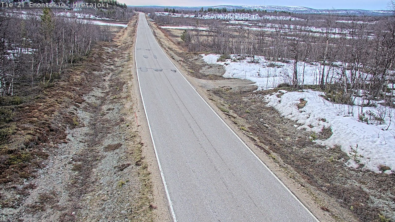 Weather Camera Image Väg 21 Enontekis, Hietajoki, Enontekiö, Lappi