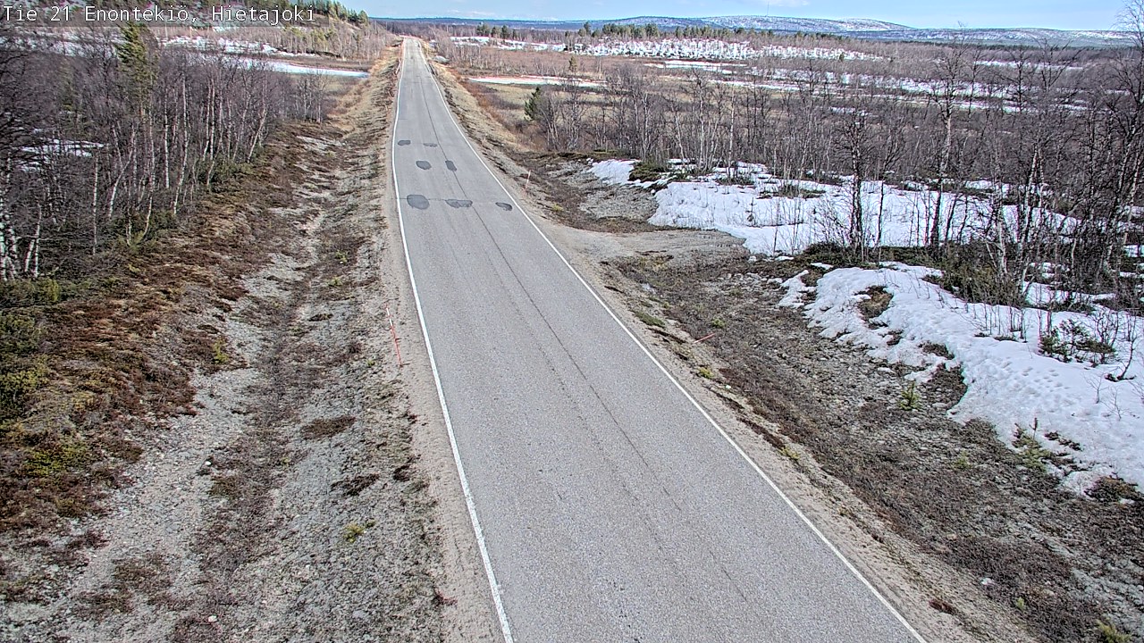 Weather Camera Image Väg 21 Enontekis, Hietajoki, Enontekiö, Lappi