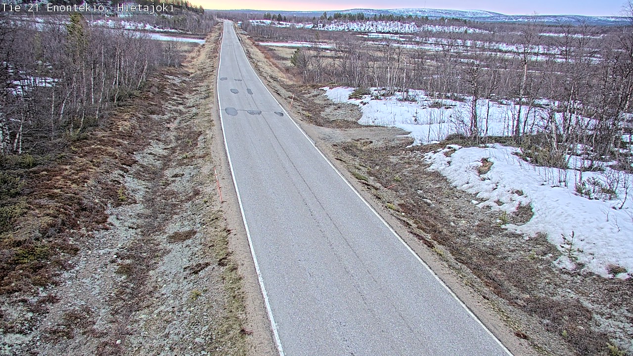 Weather Camera Image Väg 21 Enontekis, Hietajoki, Enontekiö, Lappi