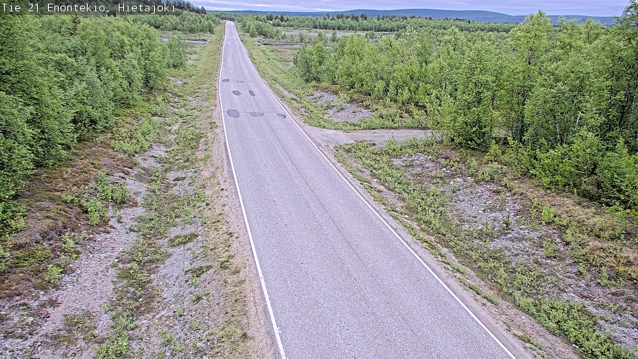Weather Camera Image Road 21 Enontekiö, Hietajoki, Enontekiö, Lappi