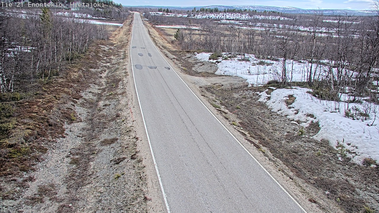 Weather Camera Image Väg 21 Enontekis, Hietajoki, Enontekiö, Lappi