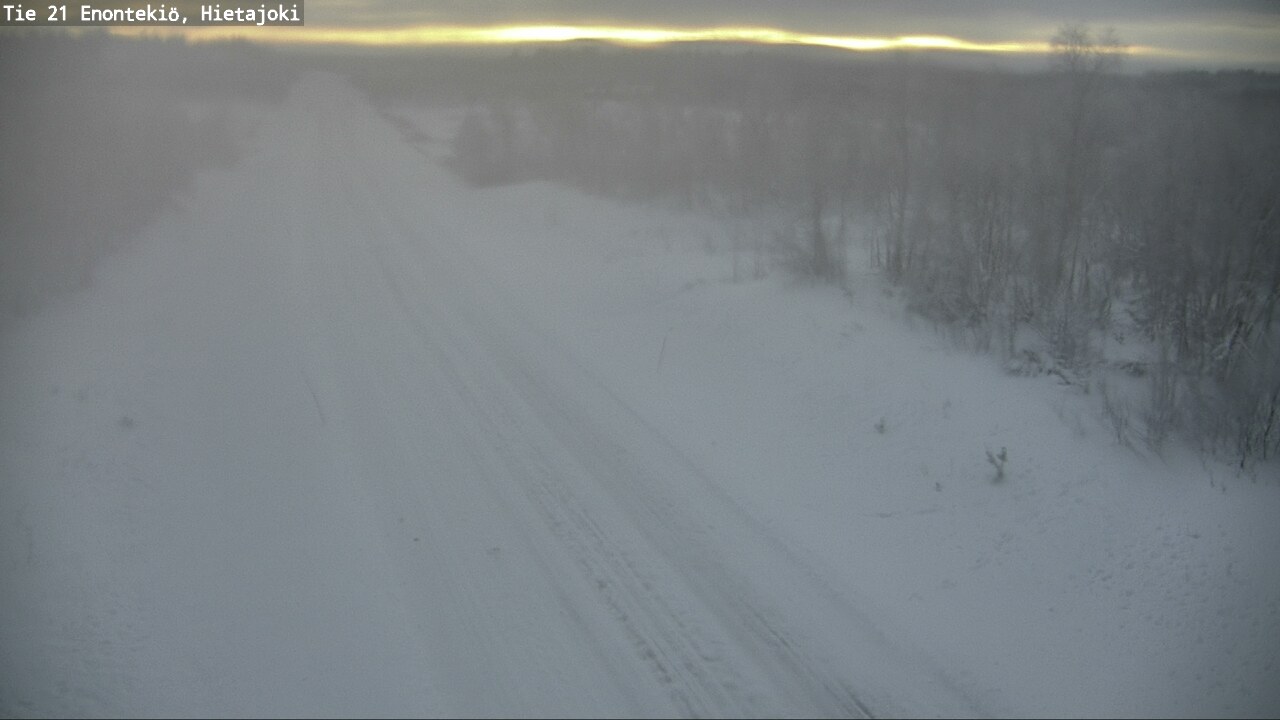 Weather Camera Image Road 21 Enontekiö, Hietajoki, Enontekiö, Lappi