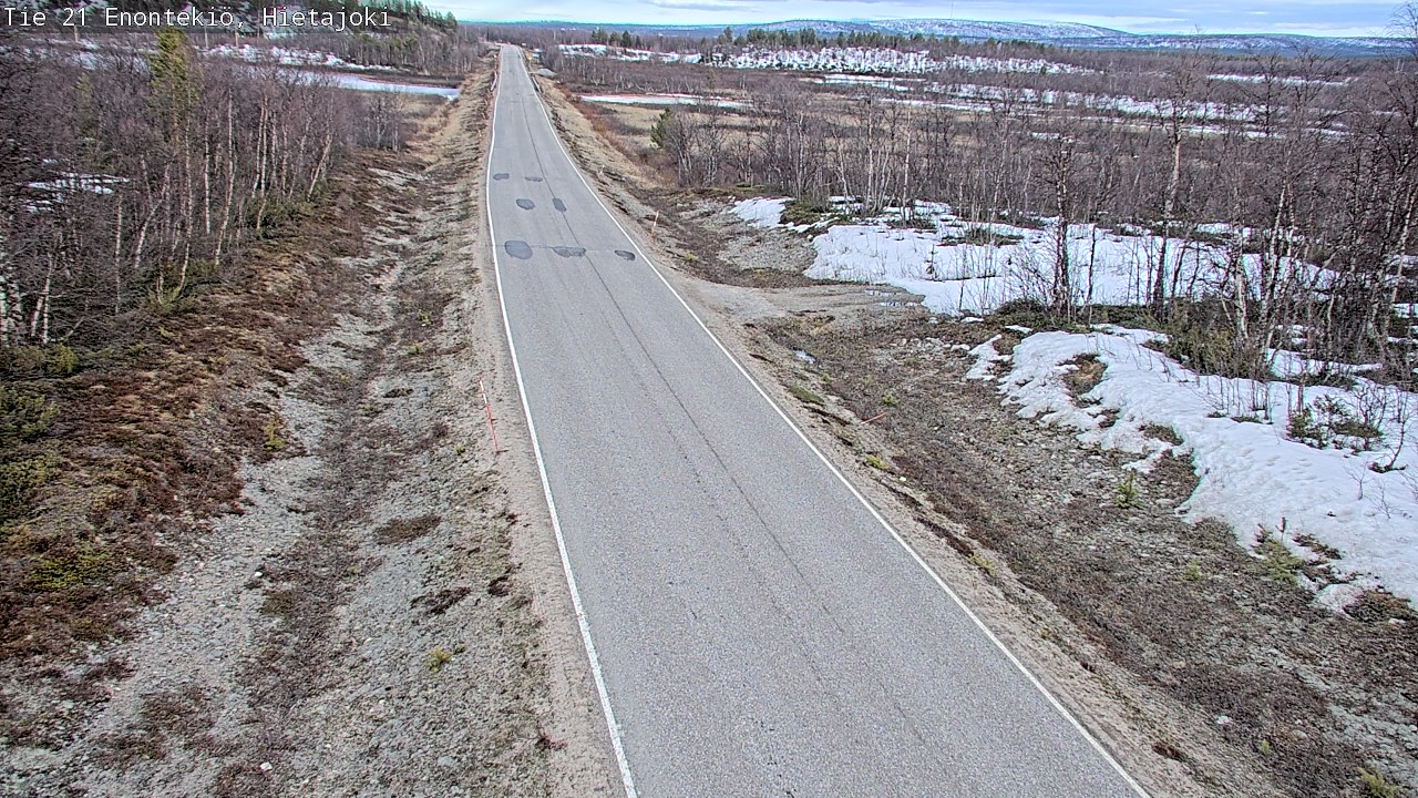 Weather Camera Image Väg 21 Enontekis, Hietajoki, Enontekiö, Lappi