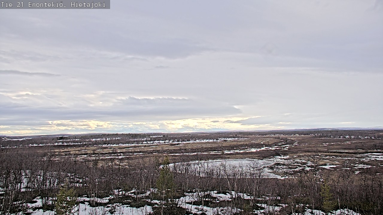 Weather Camera Image Road 21 Enontekiö, Hietajoki, Enontekiö, Lappi