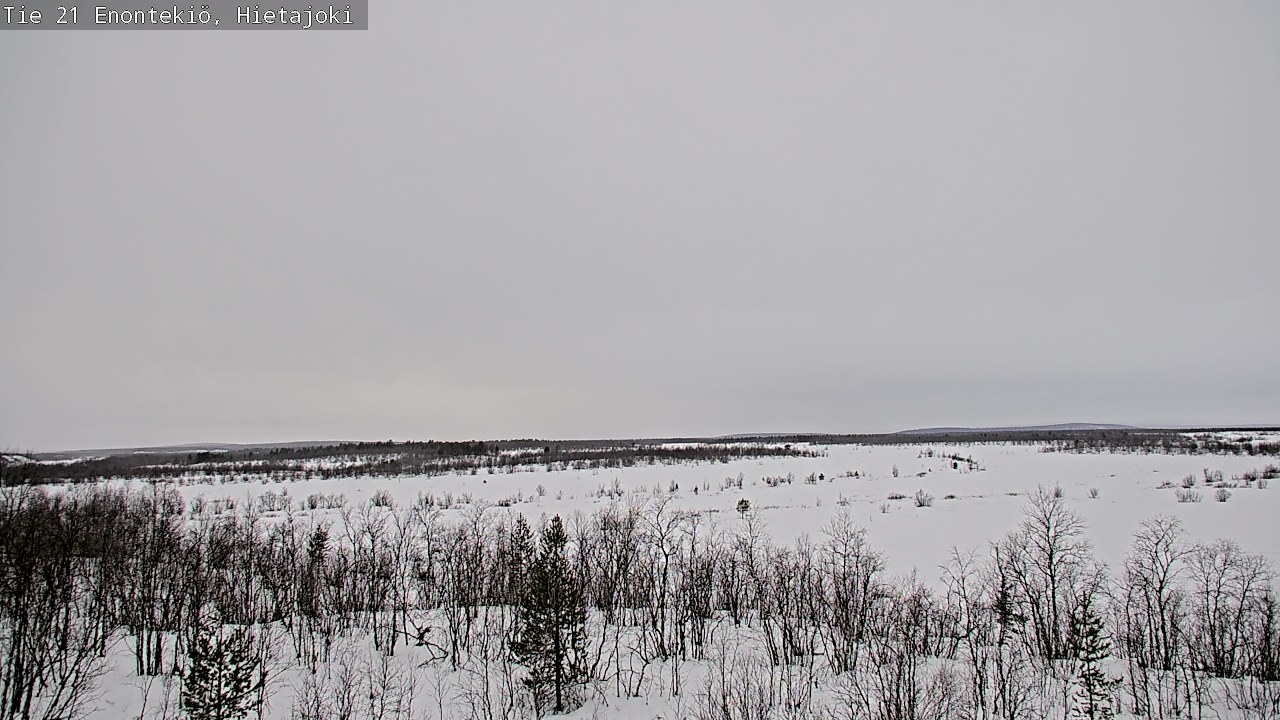 Weather Camera Image Road 21 Enontekiö, Hietajoki, Enontekiö, Lappi