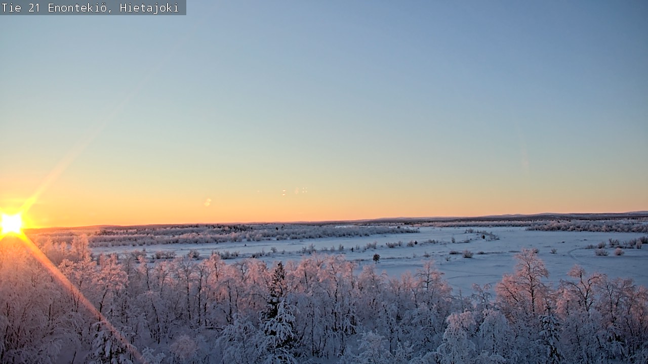 Weather Camera Image Väg 21 Enontekis, Hietajoki, Enontekiö, Lappi