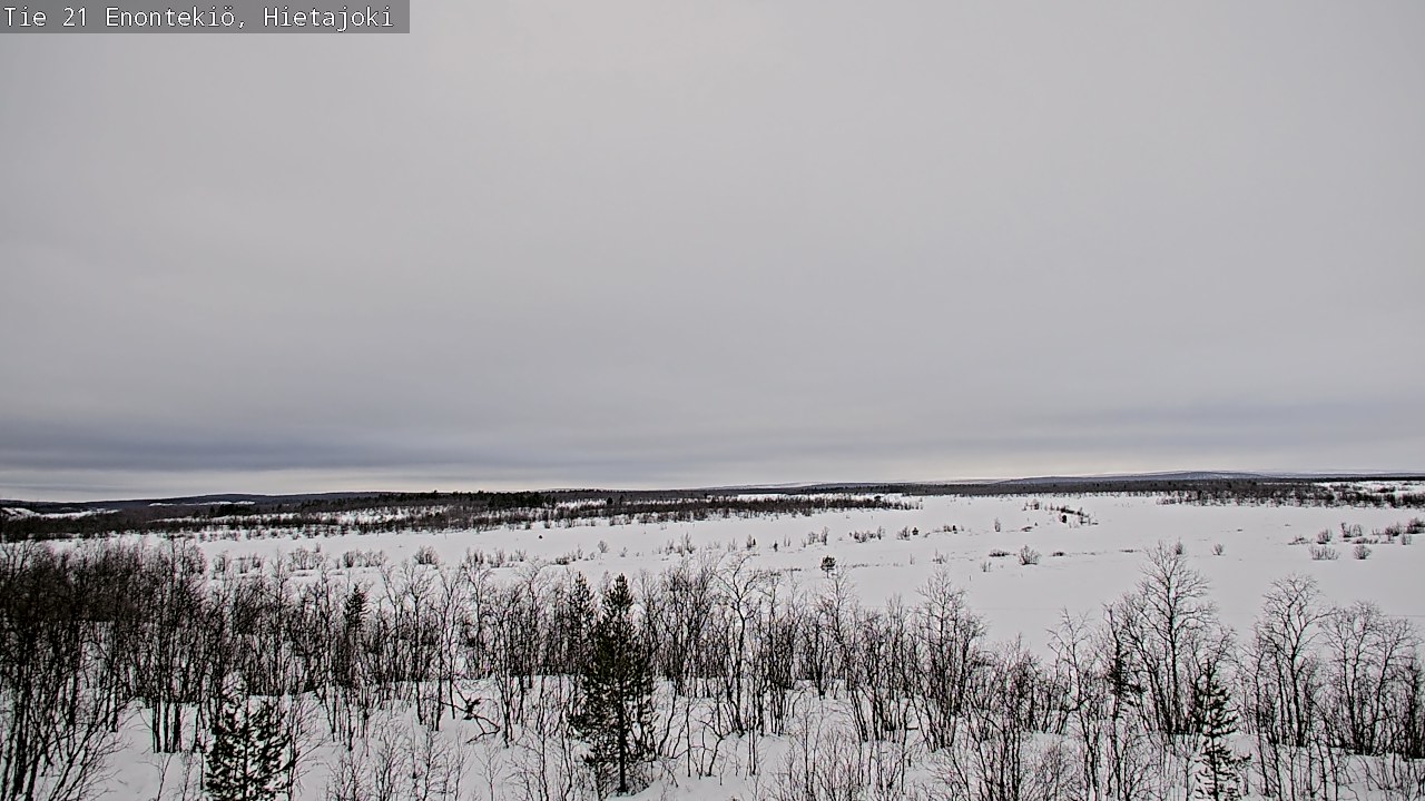 Weather Camera Image Road 21 Enontekiö, Hietajoki, Enontekiö, Lappi