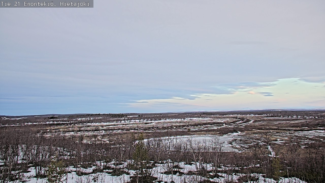 Weather Camera Image Road 21 Enontekiö, Hietajoki, Enontekiö, Lappi