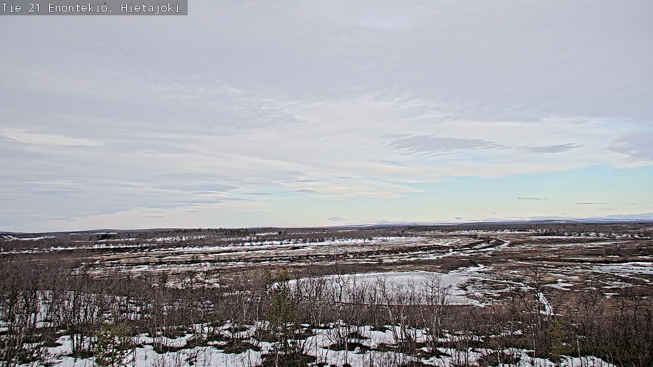 Weather Camera Image Road 21 Enontekiö, Hietajoki, Enontekiö, Lappi