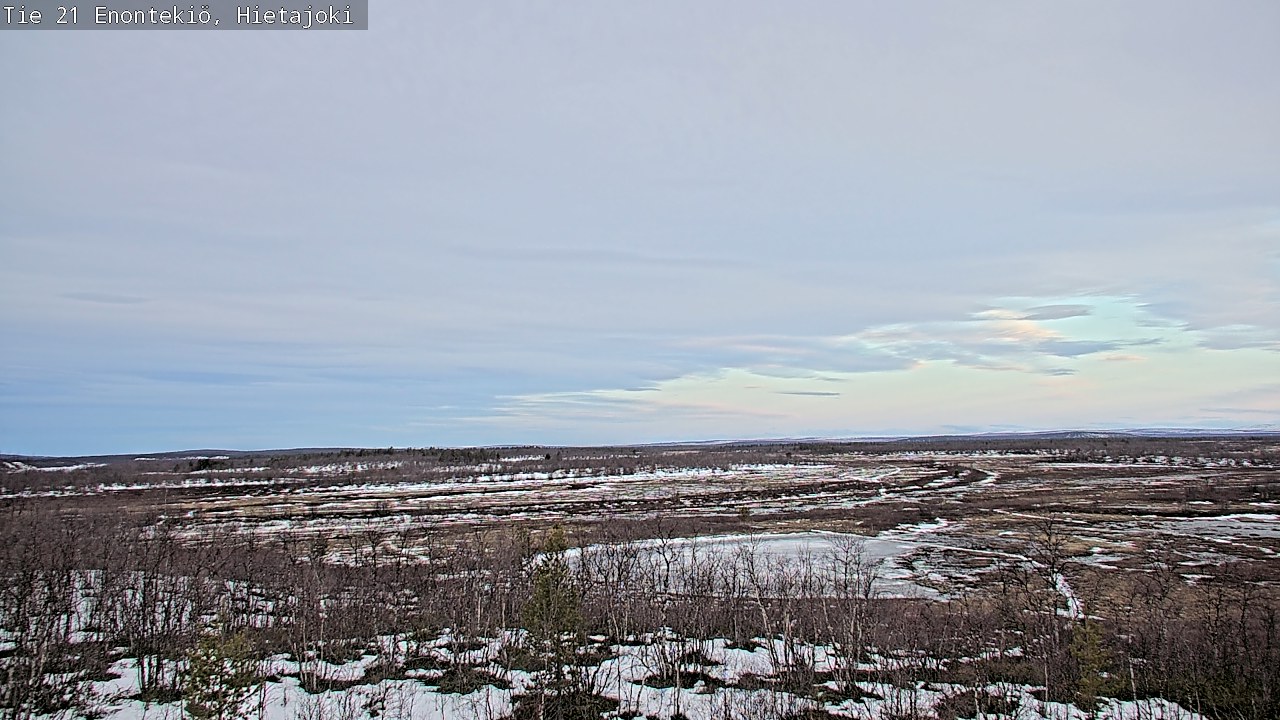 Weather Camera Image Road 21 Enontekiö, Hietajoki, Enontekiö, Lappi