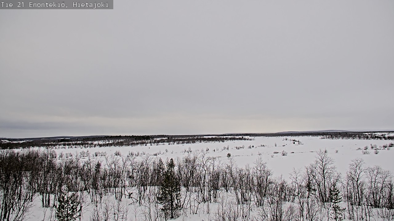 Weather Camera Image Road 21 Enontekiö, Hietajoki, Enontekiö, Lappi