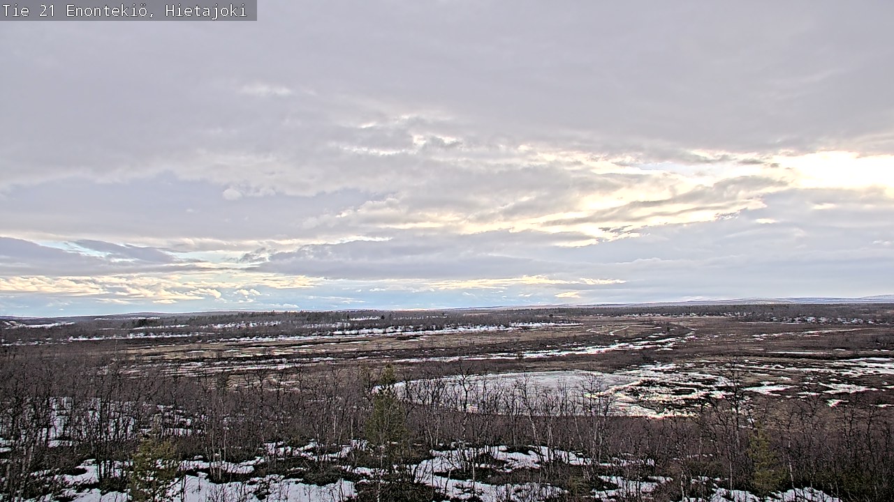 Weather Camera Image Road 21 Enontekiö, Hietajoki, Enontekiö, Lappi