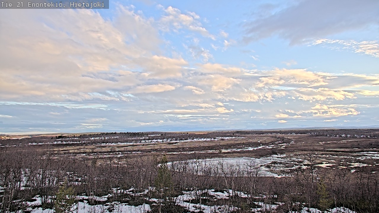 Weather Camera Image Road 21 Enontekiö, Hietajoki, Enontekiö, Lappi