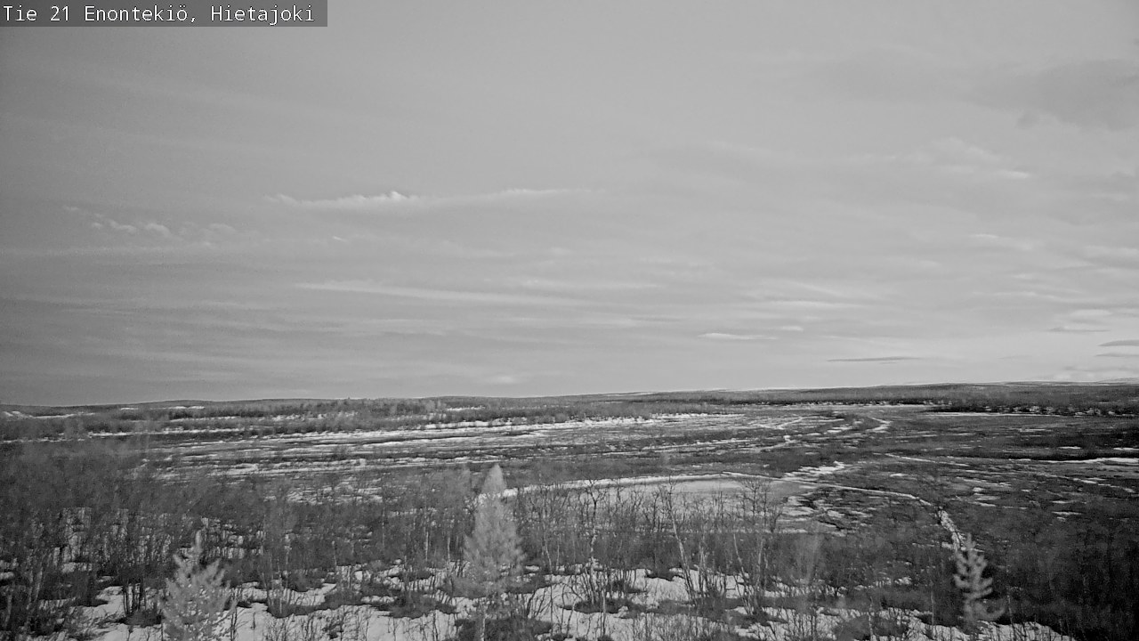 Weather Camera Image Road 21 Enontekiö, Hietajoki, Enontekiö, Lappi