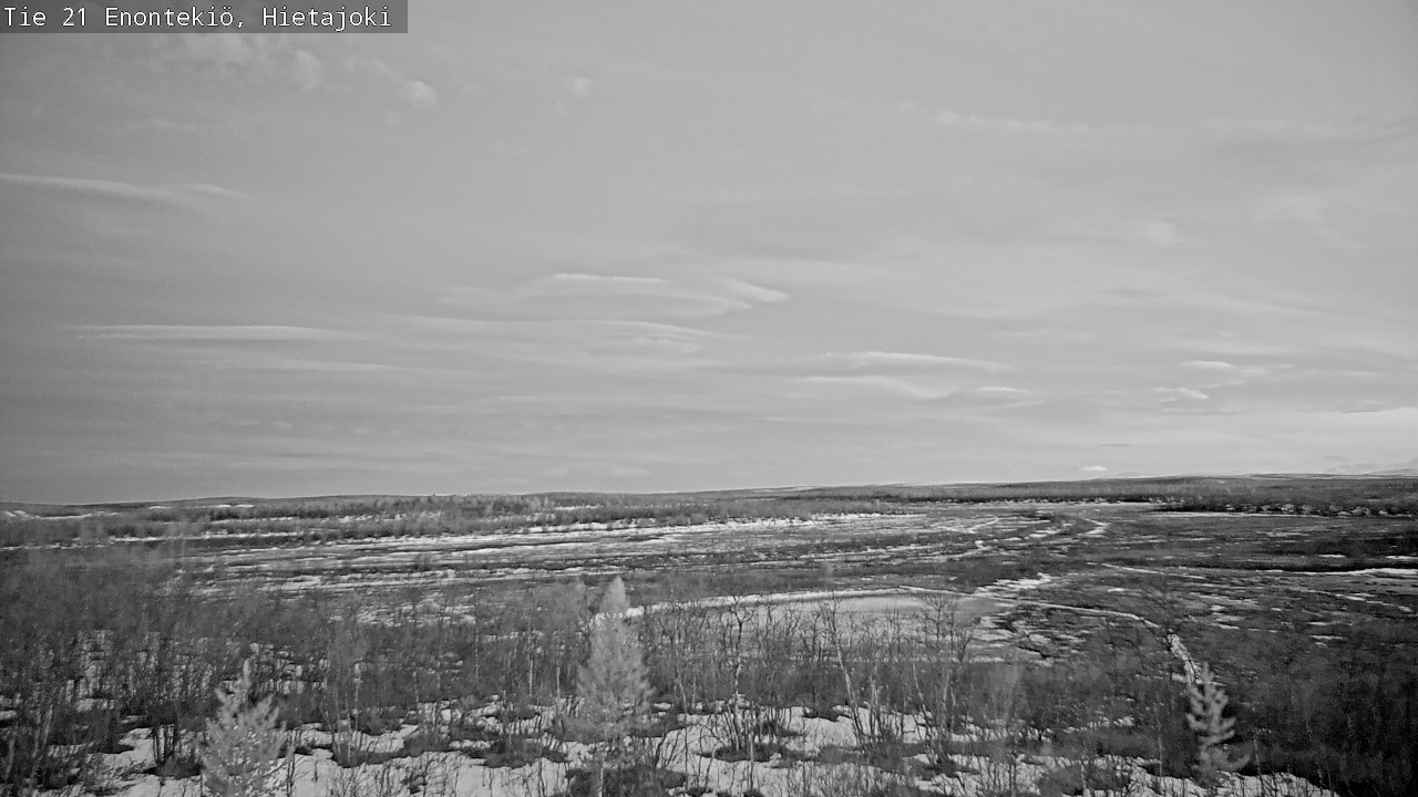 Weather Camera Image Road 21 Enontekiö, Hietajoki, Enontekiö, Lappi