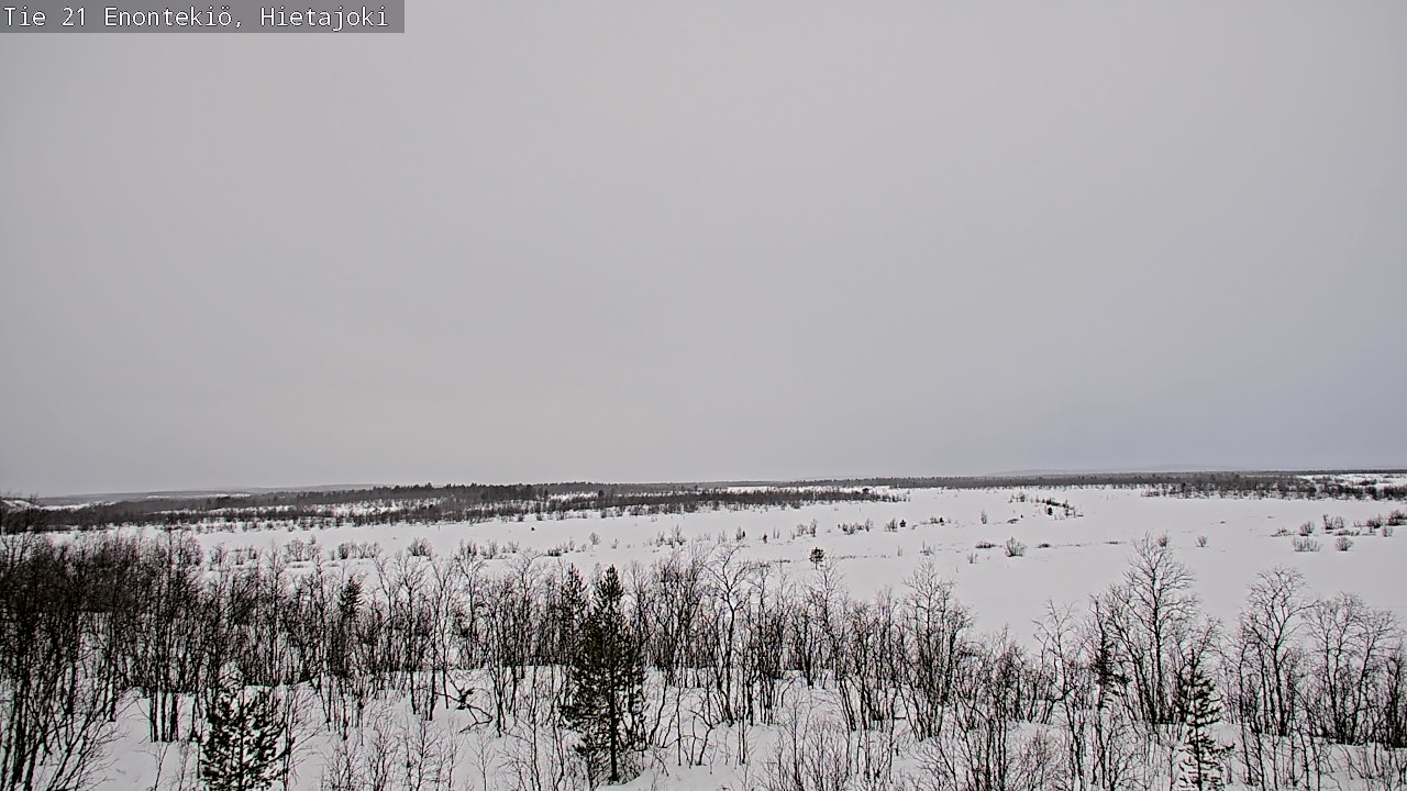 Weather Camera Image Road 21 Enontekiö, Hietajoki, Enontekiö, Lappi