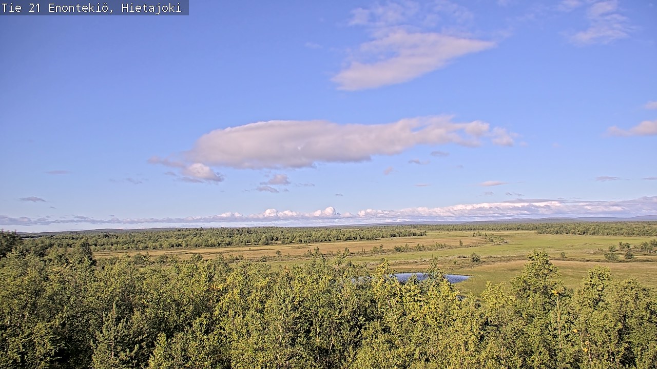 Weather Camera Image Road 21 Enontekiö, Hietajoki, Enontekiö, Lappi
