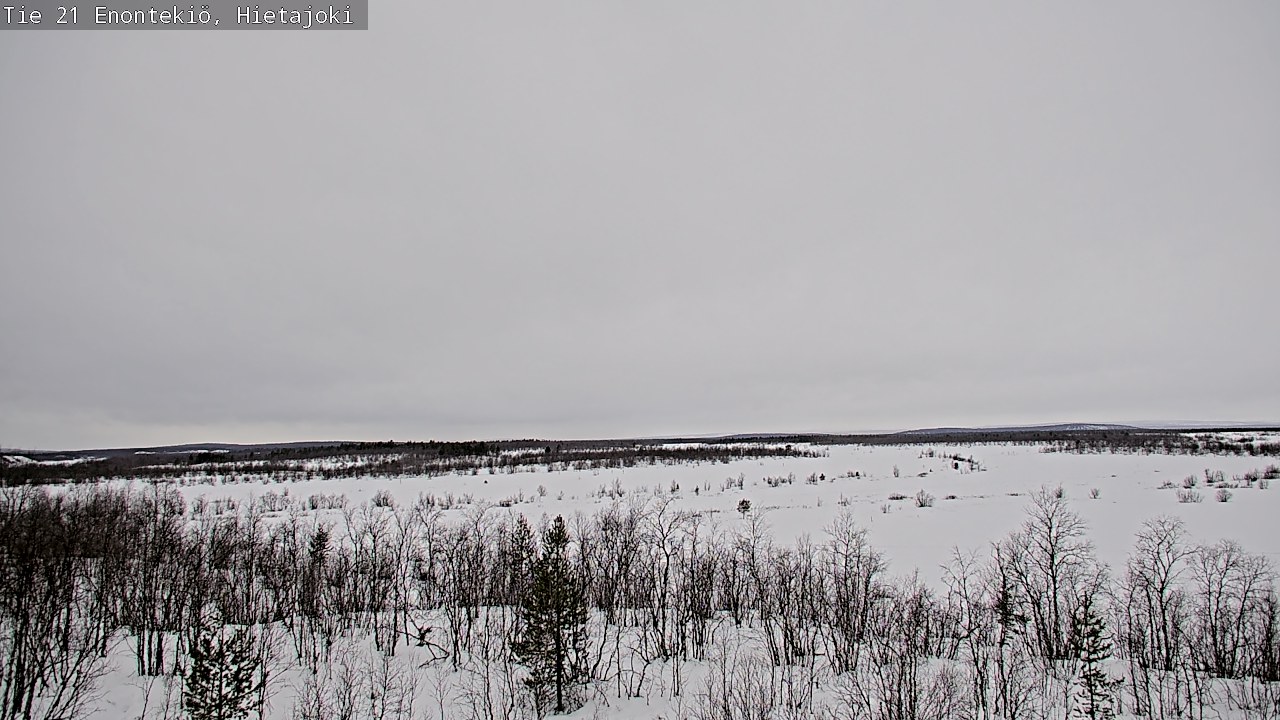 Weather Camera Image Road 21 Enontekiö, Hietajoki, Enontekiö, Lappi