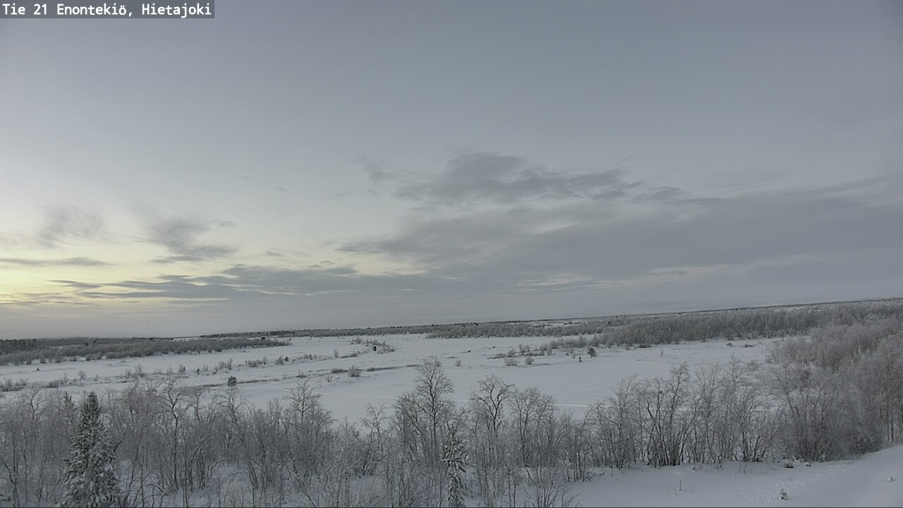 Weather Camera Image Väg 21 Enontekis, Hietajoki, Enontekiö, Lappi