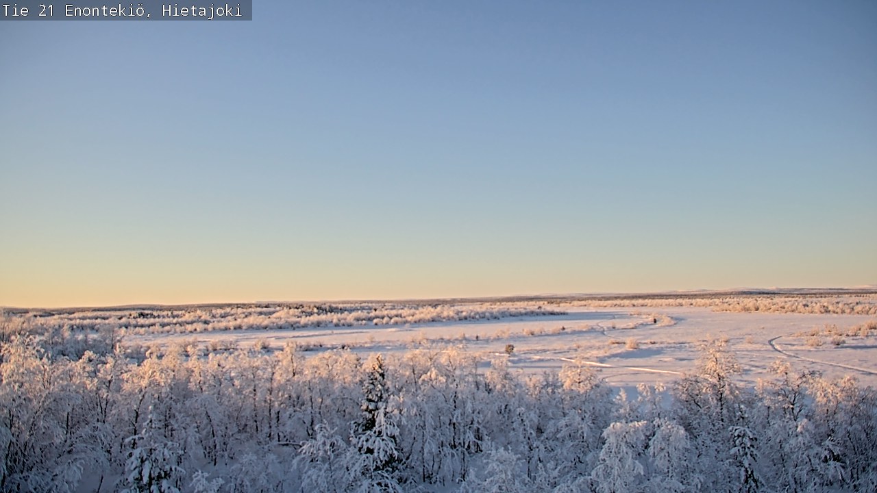Weather Camera Image Road 21 Enontekiö, Hietajoki, Enontekiö, Lappi