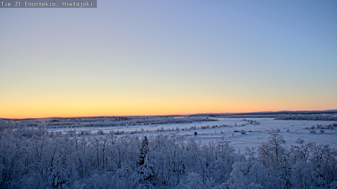 Weather Camera Image Väg 21 Enontekis, Hietajoki, Enontekiö, Lappi