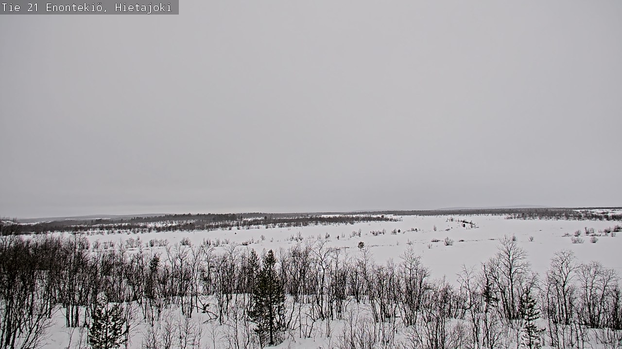 Weather Camera Image Road 21 Enontekiö, Hietajoki, Enontekiö, Lappi