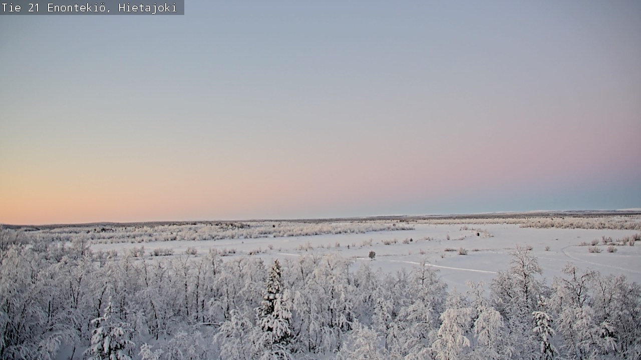 Weather Camera Image Road 21 Enontekiö, Hietajoki, Enontekiö, Lappi