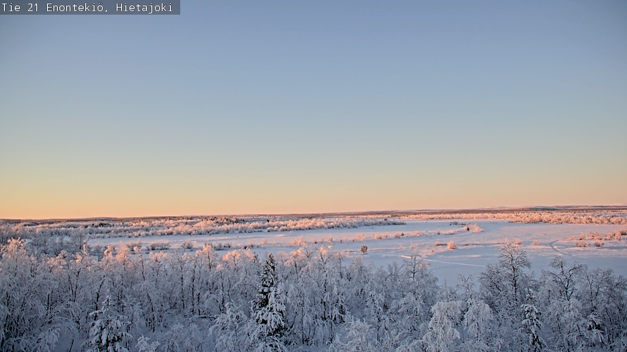 Weather Camera Image Road 21 Enontekiö, Hietajoki, Enontekiö, Lappi