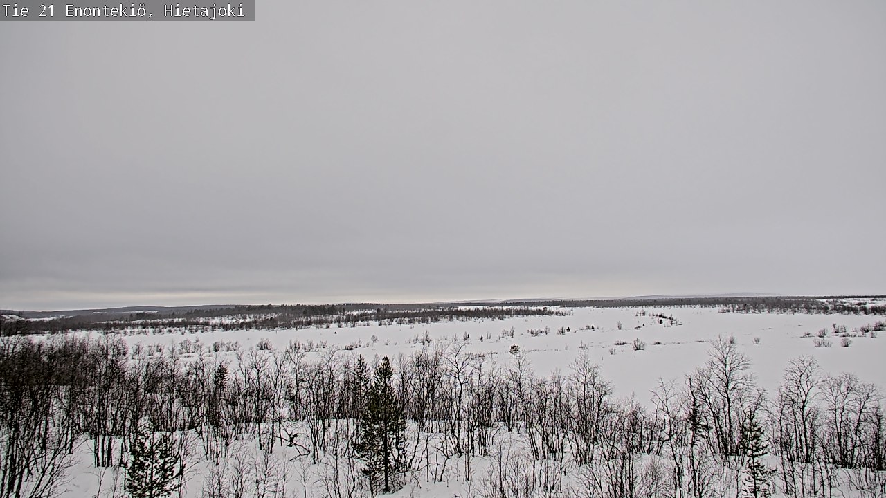 Weather Camera Image Road 21 Enontekiö, Hietajoki, Enontekiö, Lappi