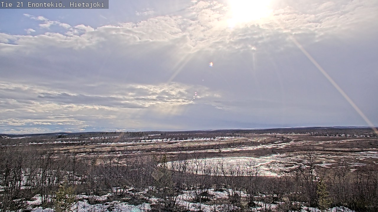 Weather Camera Image Road 21 Enontekiö, Hietajoki, Enontekiö, Lappi