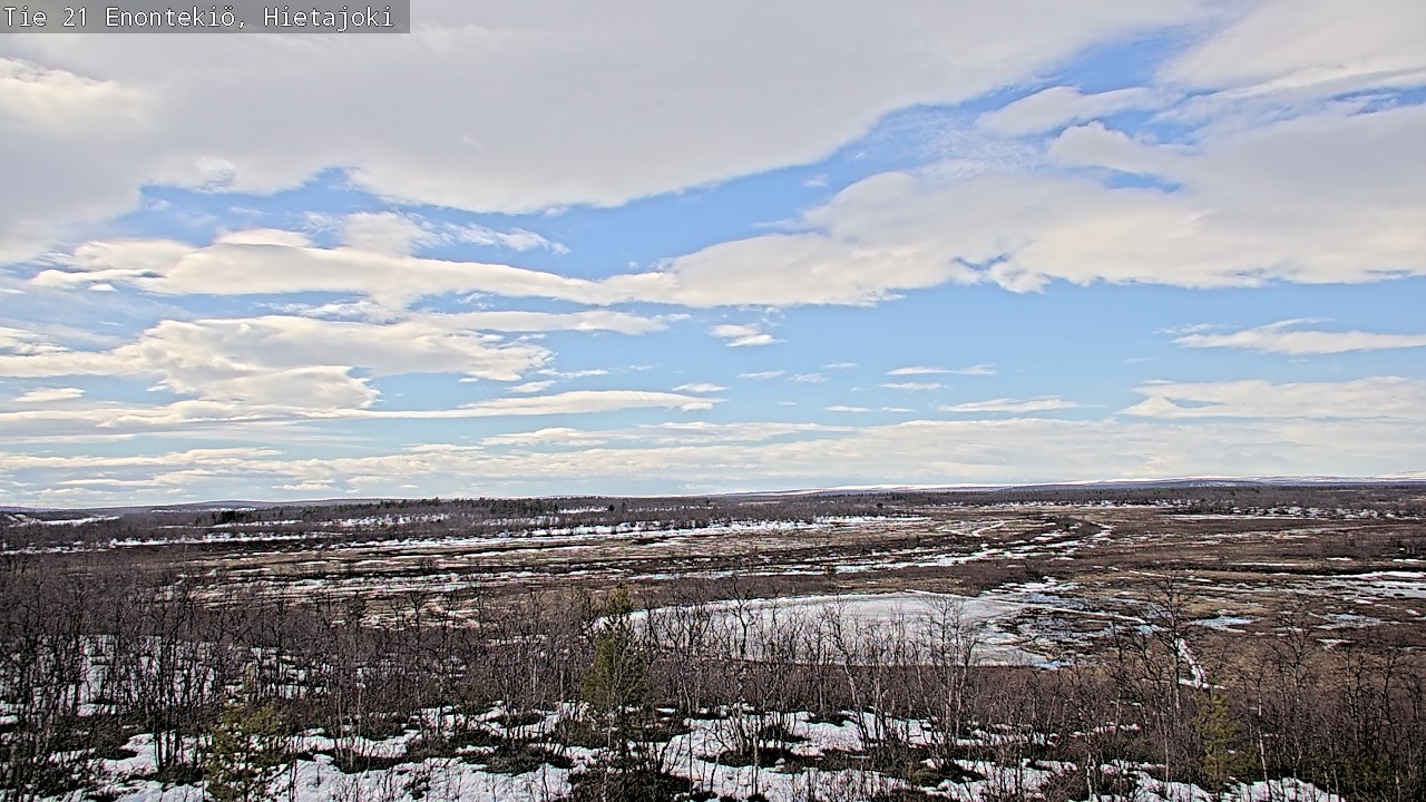 Weather Camera Image Road 21 Enontekiö, Hietajoki, Enontekiö, Lappi